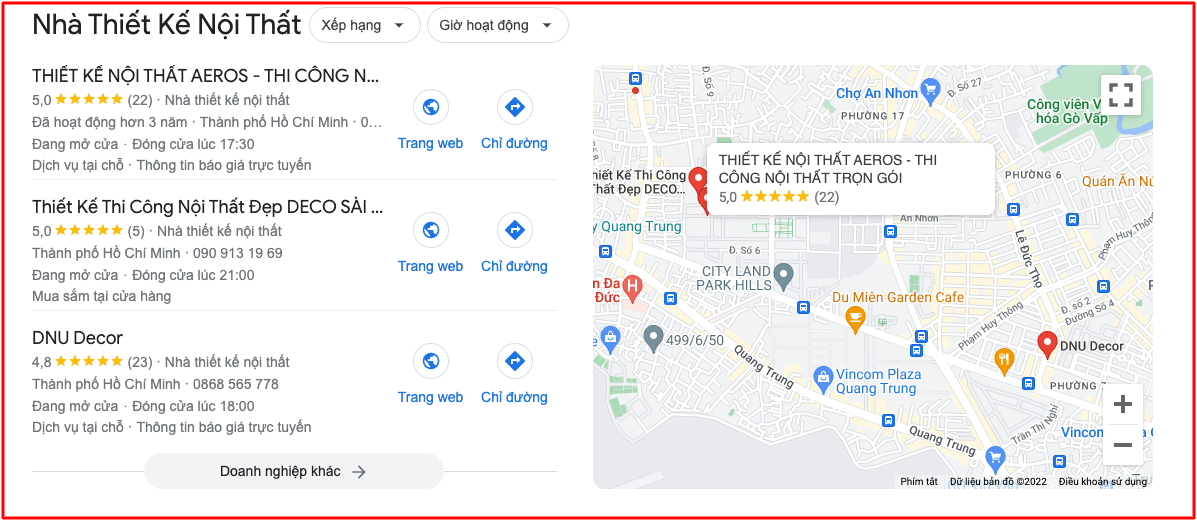 Tỷ lệ nhấp chuột trên Google Business